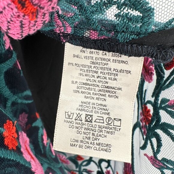 Anthropologie Moulinette Soeurs Black Floral Embroidered Lace Tunic Small Top - Picture 6 of 9